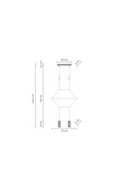 Lampa wisząca LINEA-2 czarna 35 cm