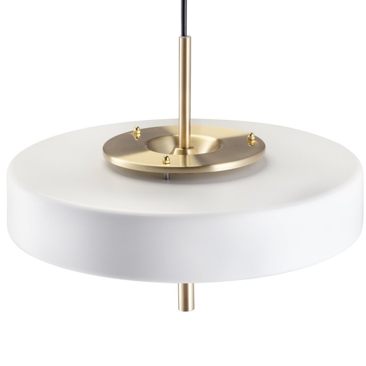 Lampa wisząca ARTDECO biało - złota 35 cm do salonu