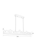 Lampa wisząca MONTANA LONG LED złota 125 cm