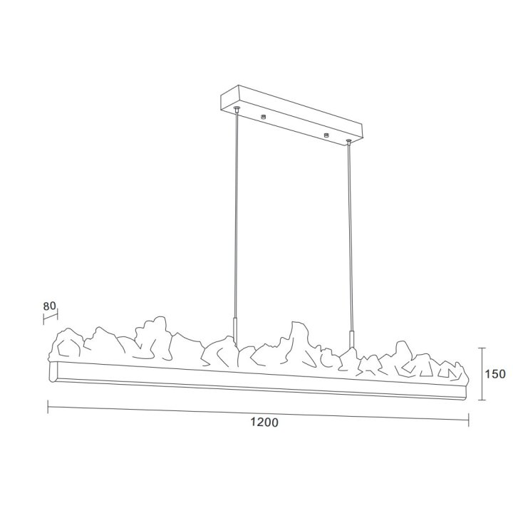 Lampa wisząca MONTANA LONG LED złota 125 cm