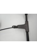 Lampa wisząca MODERN ORCHID-6 transparentno czarna 130 cm