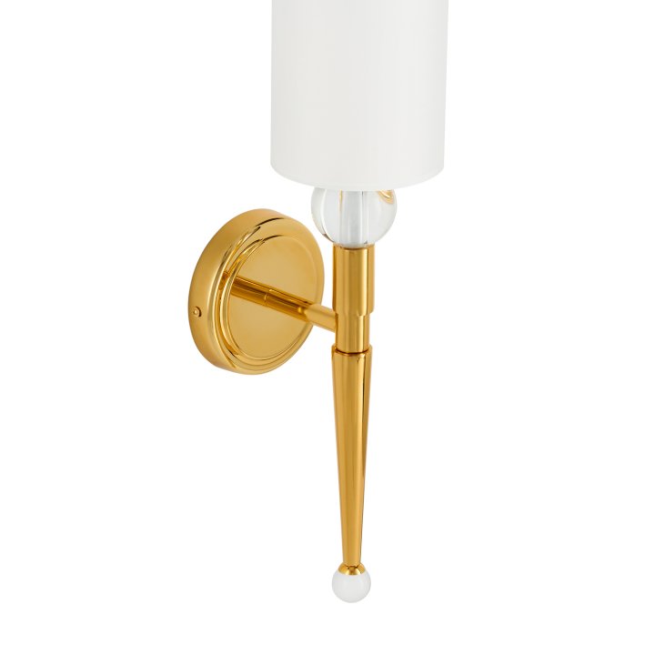 Lampa ścienna DAMA złota 52 cm glamour