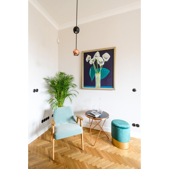 Fotel welurowy FLUENCE ciemna zieleń