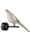 Lampa ścienna PTAK TIT LED złoto-czarna 28 cm