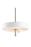 Lampa wisząca ARTDECO biało - złota 35 cm do salonu