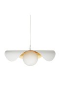 Lampa wisząca ENZO biało złota 60 cm