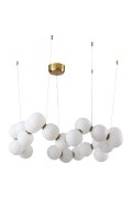 Lampa wisząca CORALLI-80 biało-mosiężna 80 cm
