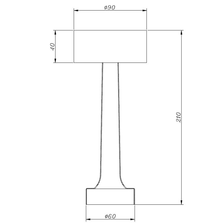 Lampa stołowa TAVOLO A LED dotykowa miedziana 21 cm