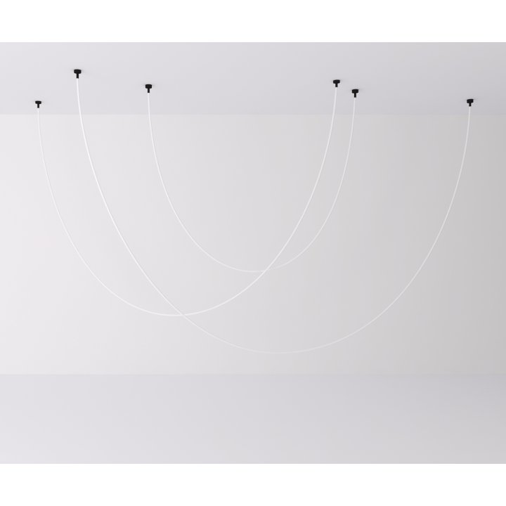 Lampa wisząca SNAKE LED wąż ledowy czarna 300 cm