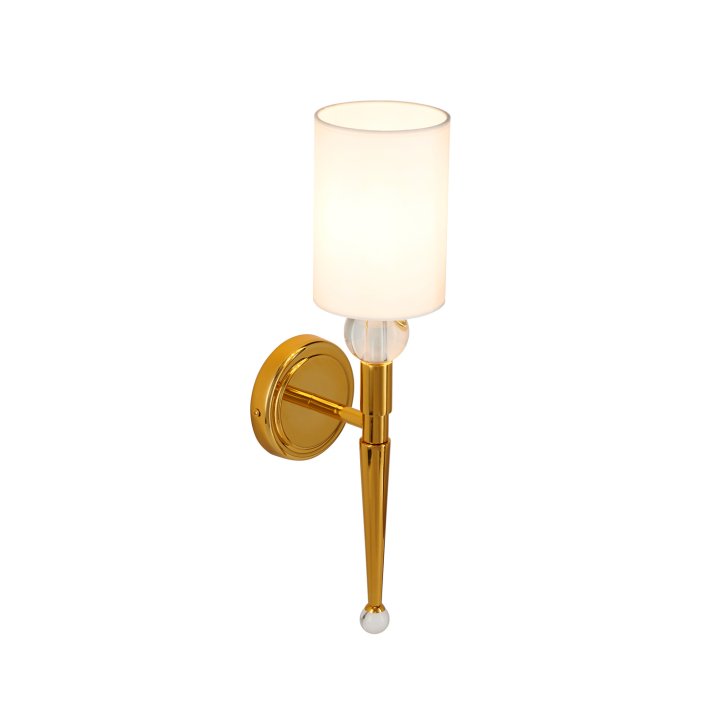 Lampa ścienna DAMA złota 52 cm glamour