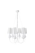 Lampa wisząca QUEEN-6 biała