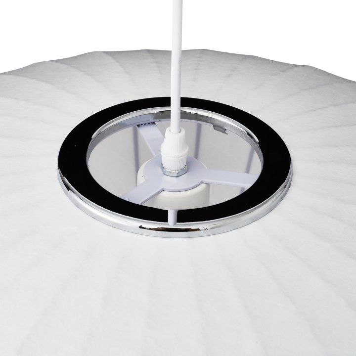Lampa wisząca SILK FLAT biała 50 cm - nowoczesna i minimalistyczna
