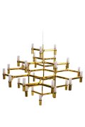Lampa wisząca CANDLES-30 złota 120 cm