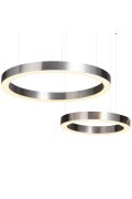 Lampa wisząca CIRCLE 60+80 LED nikiel na 1 podsufitce