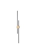 Lampa ścienna LED CENTRO czarny i mosiądz 122 cm - elegancki kinkiet