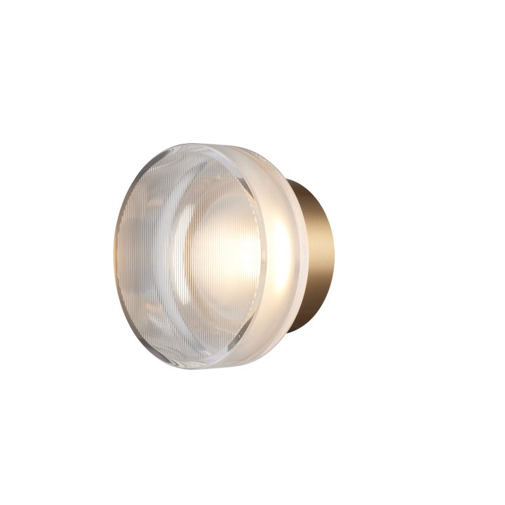 Lampa ścienna CARMELLO LED transparentna złota 13,5 cm