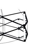 Lampa wisząca SPACE LED czarna 60 cm