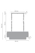 Lampa wisząca SPARKLE DOUBLE antracyt 100 cm