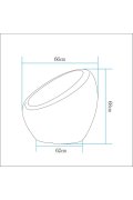 Fotel ogrodowy COMFY LED RGBW 16 kolorów 68 cm