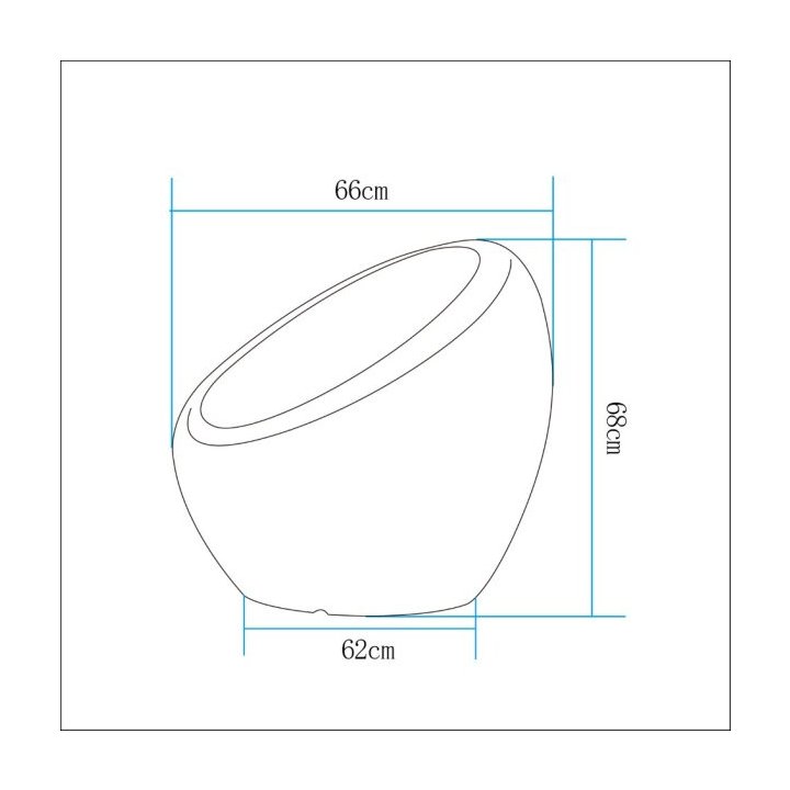 Fotel ogrodowy COMFY LED RGBW 16 kolorów 68 cm
