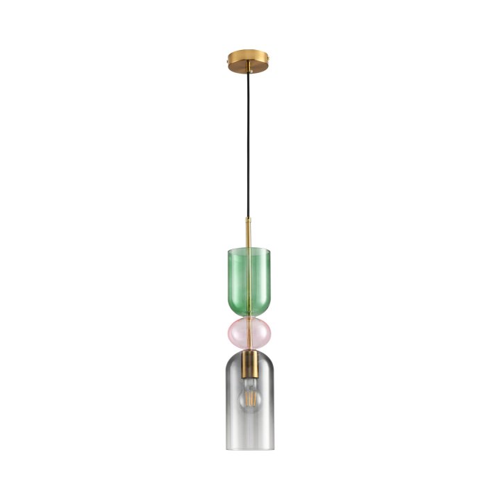 Lampa wisząca PASTELLO GREEN szklana kolorowa 11 cm