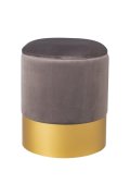 Pufa welurowa VELVET szara / rozm. M