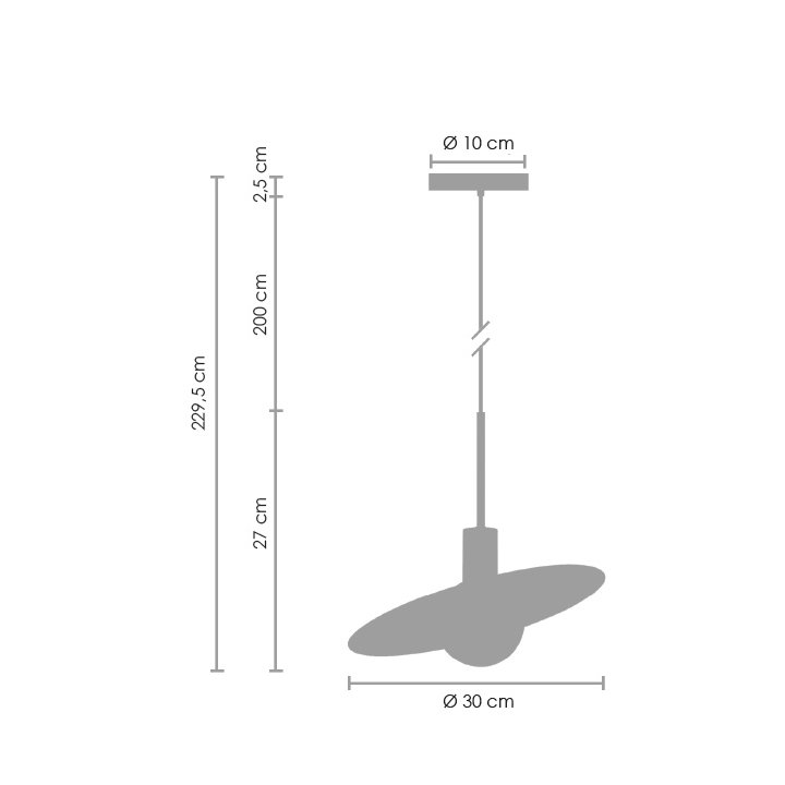 Lampa wisząca JUPITER złota 30 cm
