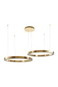Lampa wisząca CIRCLE 80+80 LED złoty połysk na 1 podsufitce