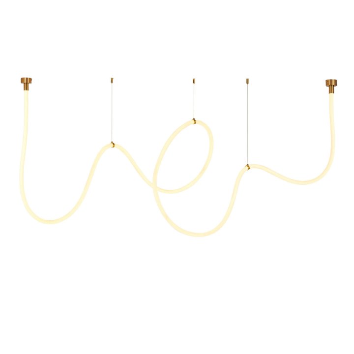 Lampa wisząca SNAKE LED wąż ledowy złota 500 cm
