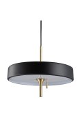 Lampa wisząca ARTDECO czarno - złota 35 cm do salonu