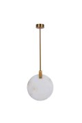 Lampa wisząca MARBLE LED marmurowo złota 30 cm