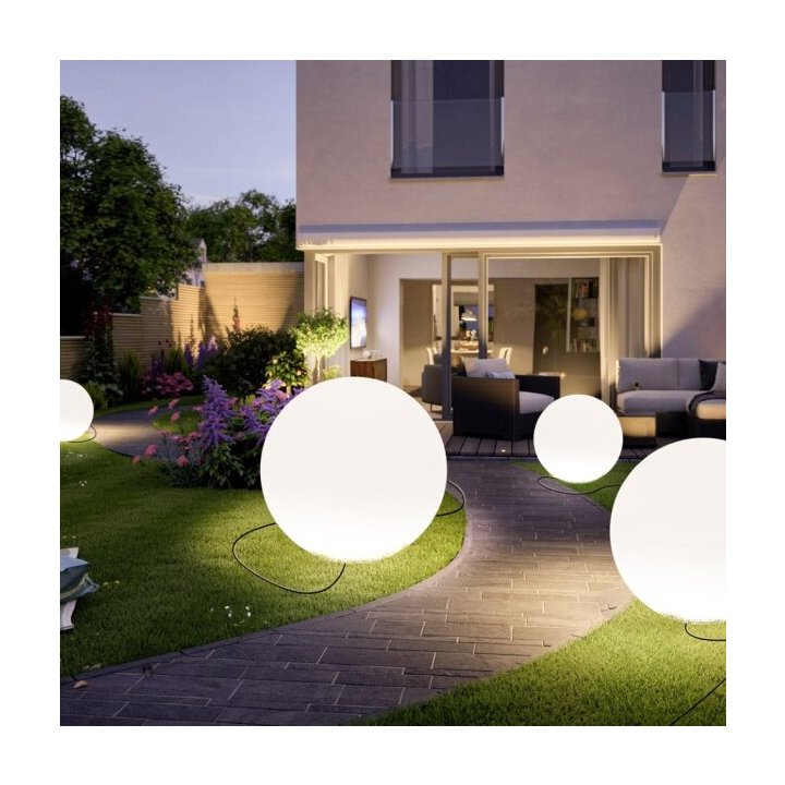 Lampa ogrodowa kula BALL XL biała 80 cm