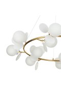 Lampa wisząca CHIC biało złota 105 cm - nowoczesna lampa do salonu
