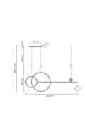 Lampa wisząca NEW AGE LED czarna 120 cm