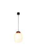 Lampa wisząca BOOM LED biało miedziana 25 cm