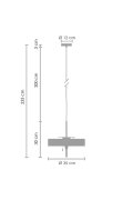 Lampa wisząca ARTDECO czarno - złota 35 cm do salonu