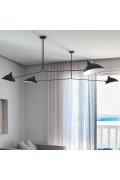 Lampa wisząca CRANE-2P dwuramienna czarna