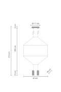 Lampa wisząca LINEA-4 czarna 45 cm