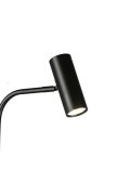 Lampa podłogowa ze stolikiem VINCENT czarna 146 cm