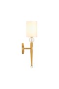 Lampa ścienna DAMA złota 52 cm glamour