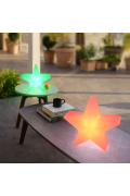 Lampa ogrodowa dekoracyjna gwiazda STAR LED RGBW 16 kolorów 30 cm