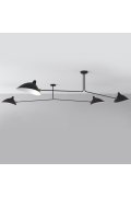 Lampa wisząca CRANE-2P dwuramienna czarna