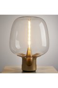 Lampa stołowa FATA transparentno złota 35 *46 cm