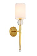 Lampa ścienna DAMA złota 52 cm glamour