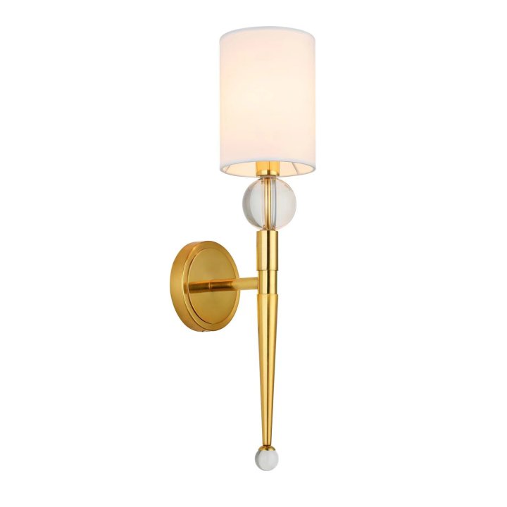 Lampa ścienna DAMA złota 52 cm glamour