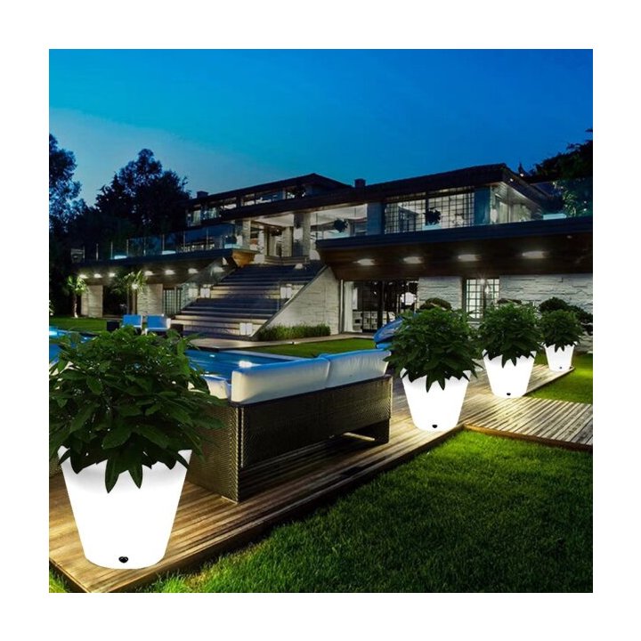 Lampa ogrodowa donica FLOWER POT M LED RGBW 16 kolorów 40 cm