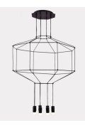 Lampa wisząca LINEA-8 czarna 80 cm