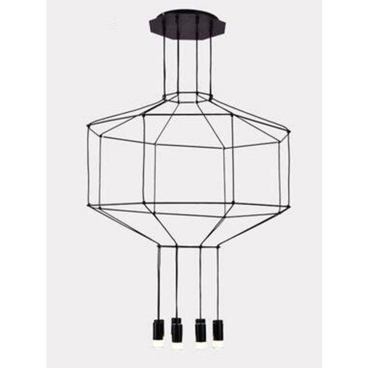 Lampa wisząca LINEA-8 czarna 80 cm