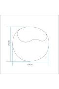 Lampa ogrodowa pufa APPLE L LED RGBW 16 kolorów 65 cm