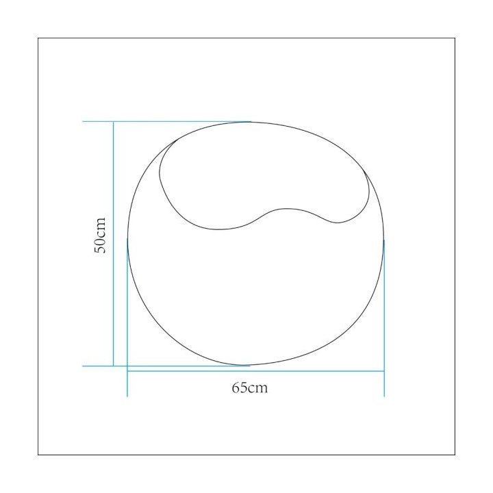 Lampa ogrodowa pufa APPLE L LED RGBW 16 kolorów 65 cm